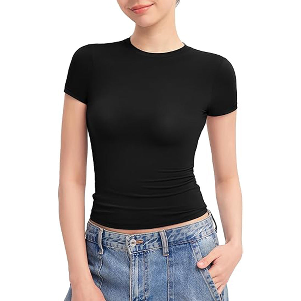 👚✨ Women's Double-Lined Slim Fit T-Shirt | Crew Neck Short Sleeve Top for Everyday Basics | Smoke Cloud Pro Collection ☁️ #WardrobeEssentials #OOTDInspo 👚✨ Women's Double-Lined Slim Fit T-Shirt | Crew Neck Short Sleeve Top for Everyday Basics | Smoke Cloud Pro Collection ☁️ #WardrobeEssentials #OOTDInspo